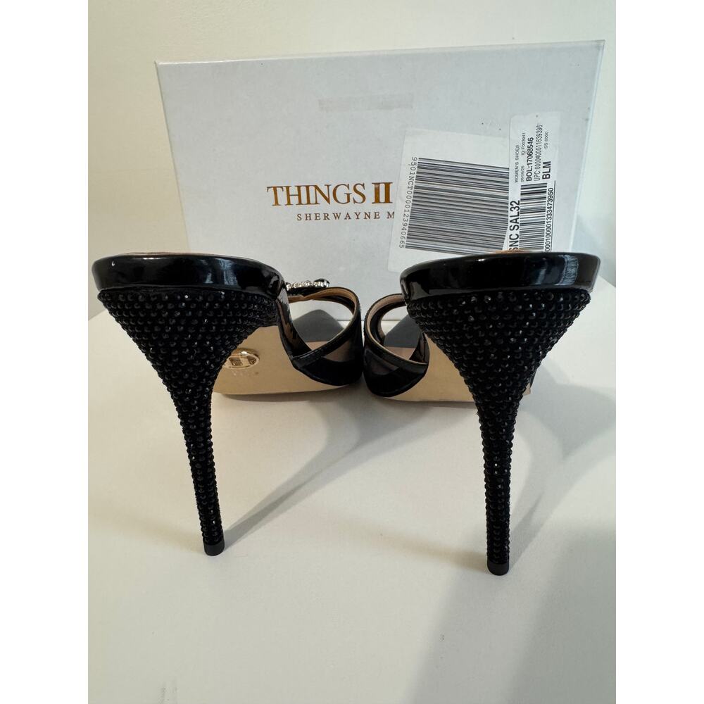 THINGS II COME SHENA Luxurious Slip-on High-Heel Pointed Toe Mules 9.5 - Picture 3 of 5